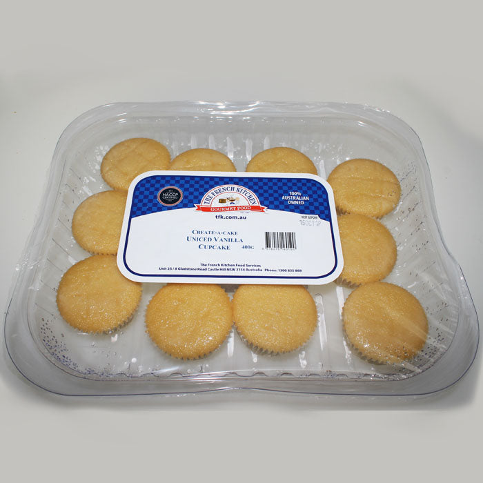 Uniced Vanilla Cupcakes 12pk | Perfect for entertaining | The French Kitchen Castle Hill
