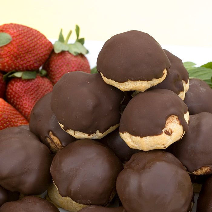 Profiteroles Chocolate Coated with Grand Marnier Custard