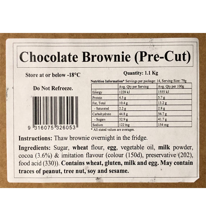 Pre-cut Brownie | The French Kitchen Castle Hill 