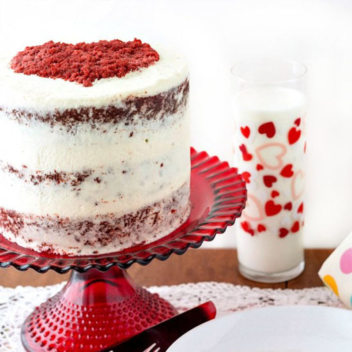 Naked Cake 9" Round | New Red Velvet | The French Kitchen Castle Hill | 7 days a week